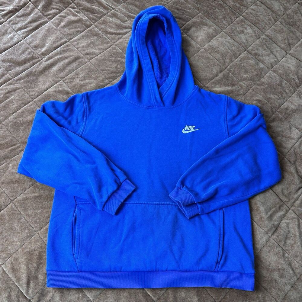 Boy’s Nike Royal Blue Pullover Hoodie Sweatshirt Size XL W/ Front Pocket